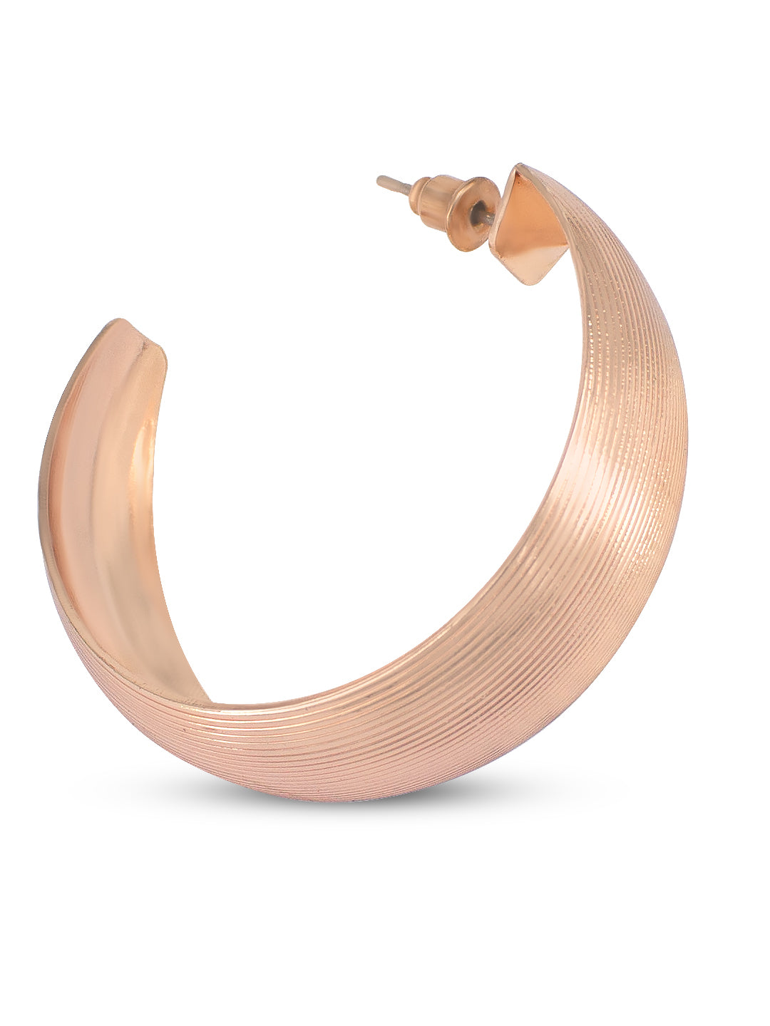Trendy Copper Half Hoop Earrings