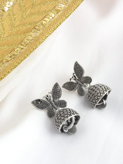 Pack of 4 Oxidized Jhumka Earrings