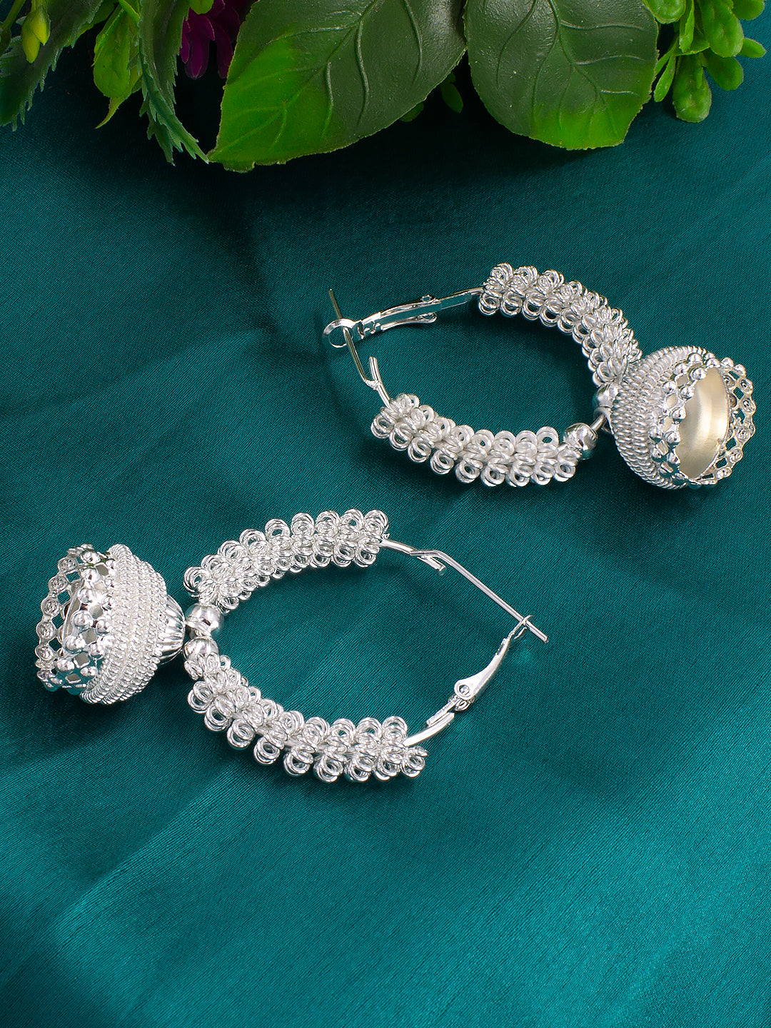Mesh Hoop Jhumka Earrings