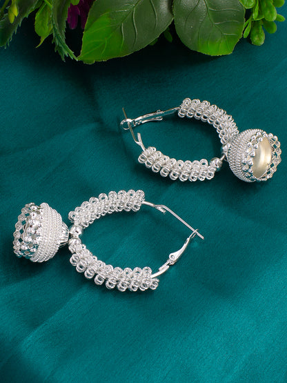 Mesh Hoop Jhumka Earrings