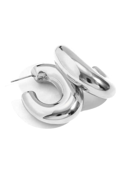 Chunky Half Hoop Earrings