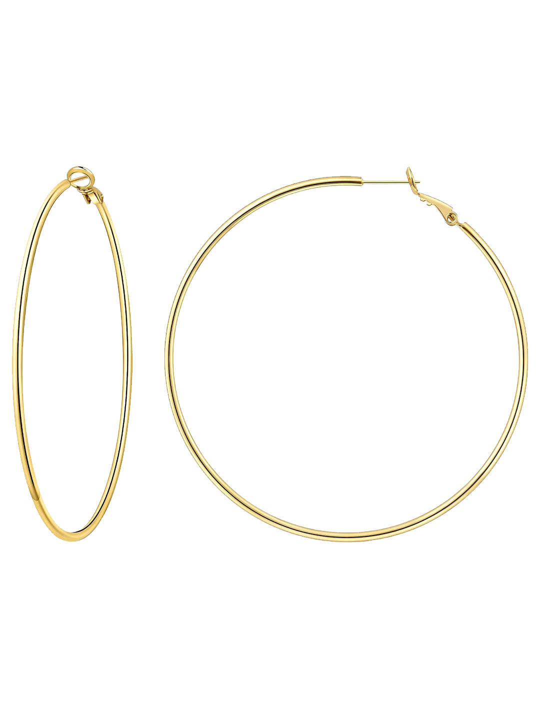 Gold Plated Big Hoop Earrings