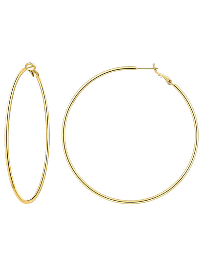 Gold Plated Big Hoop Earrings