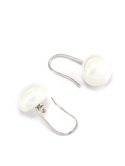Silver Plated Pearl Drop Earrings