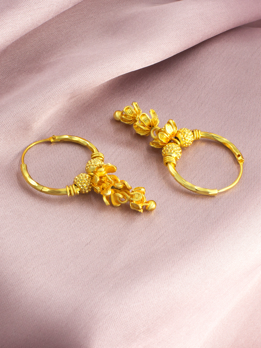 Circular Hoop Multi Layered Jhumka Earrings