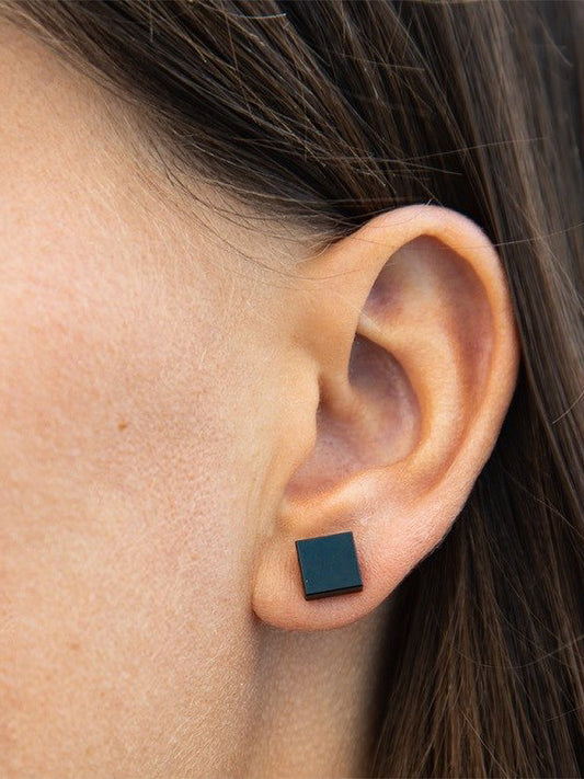 Black Magnetic Stud Earrings