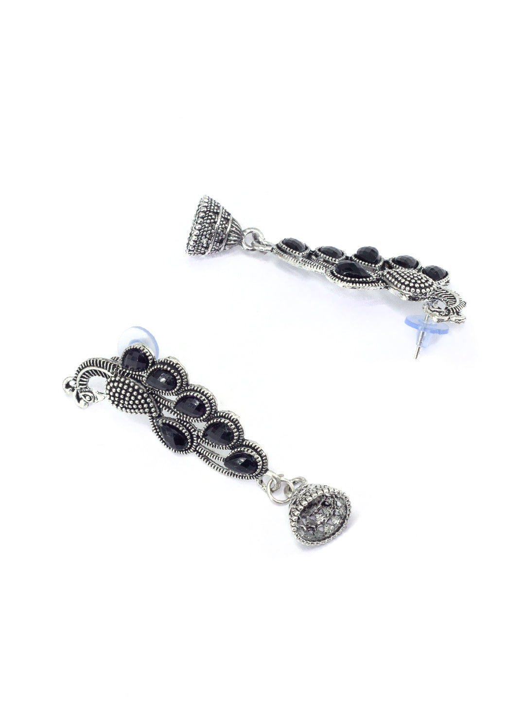 Black Peacock Earrings