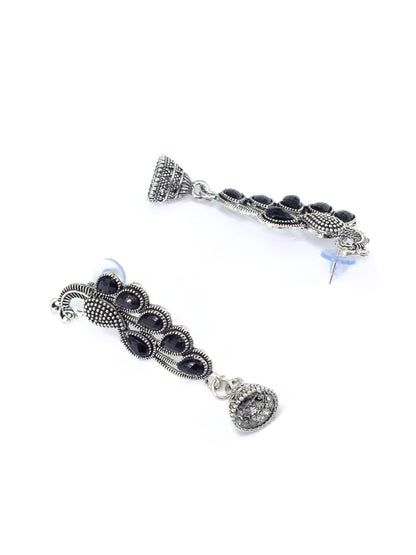 Black Peacock Earrings