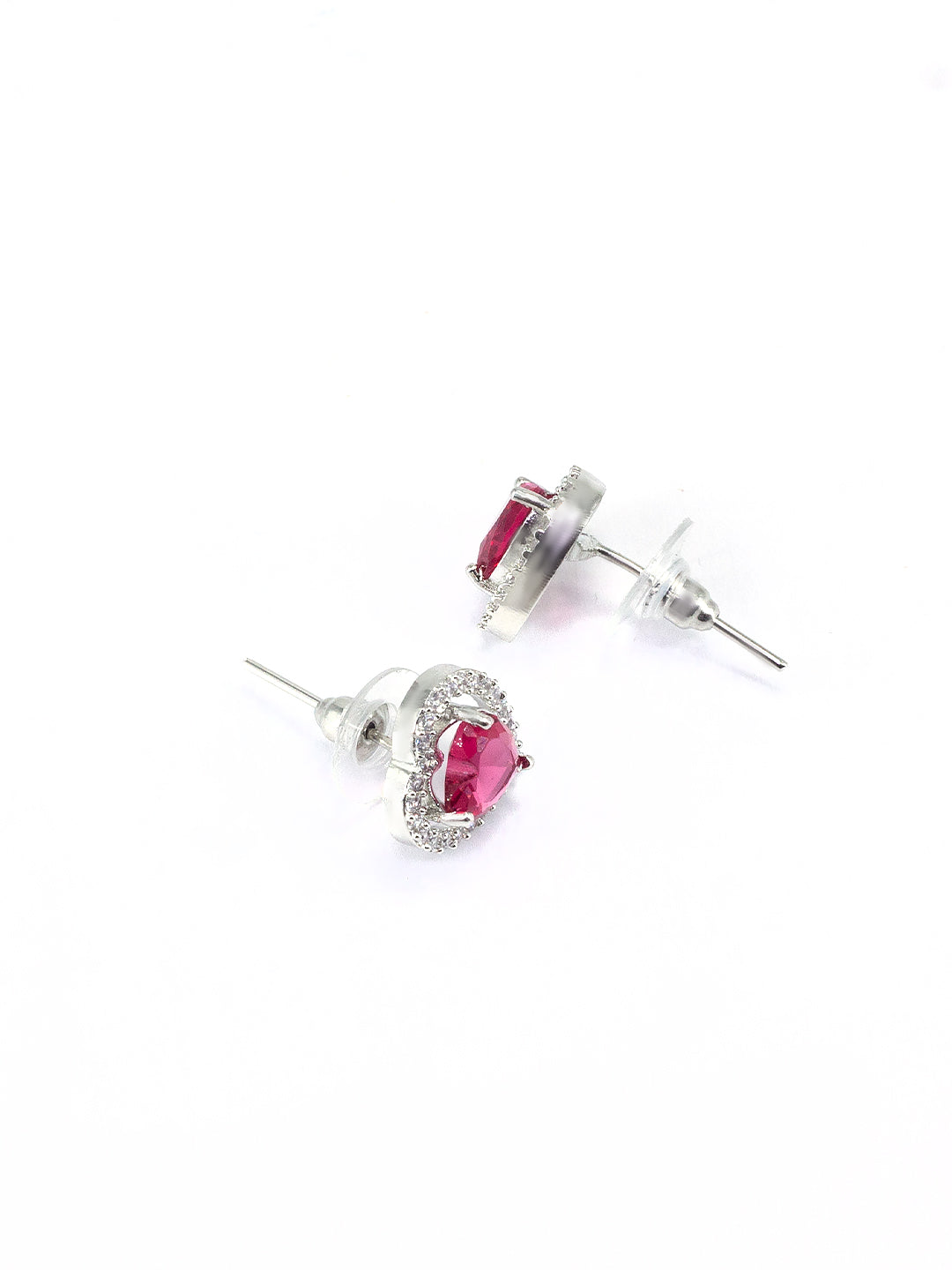 Trendy Red Heart AD Earrings