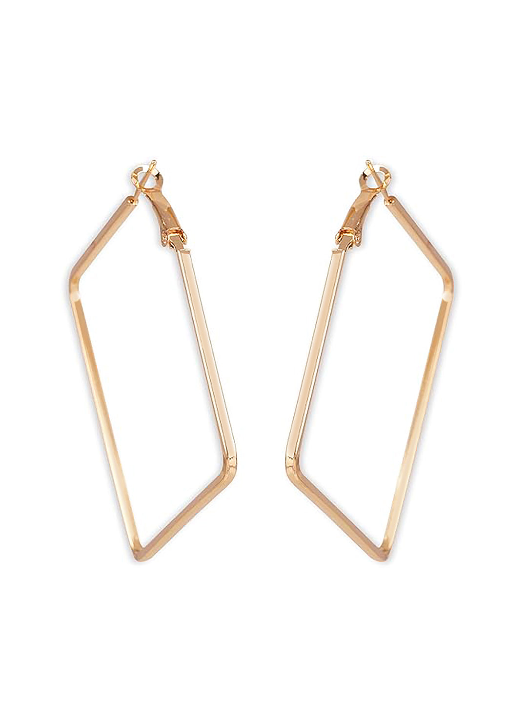 Gold Plated Square Hoop Earrings
