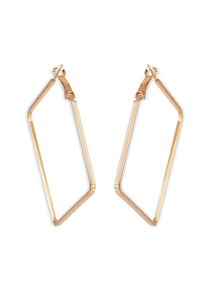 Gold Plated Square Hoop Earrings
