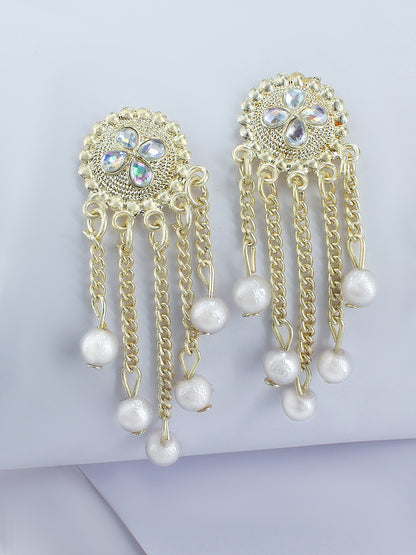 Floral Beads Drop Earrings