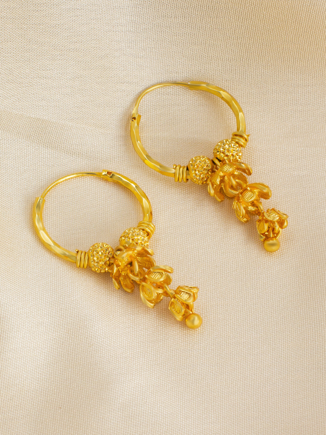 Circular Hoop Multi Layered Jhumka Earrings