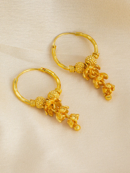 Circular Hoop Multi Layered Jhumka Earrings
