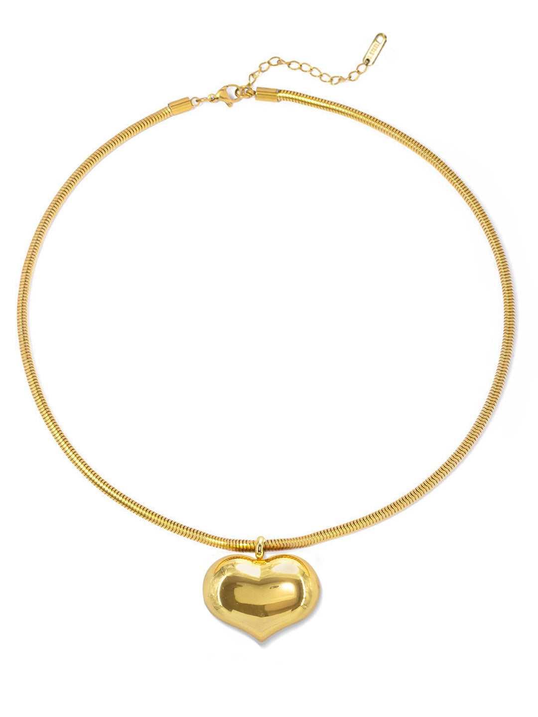 Stainless Steel Heart Hasli Choker Necklace