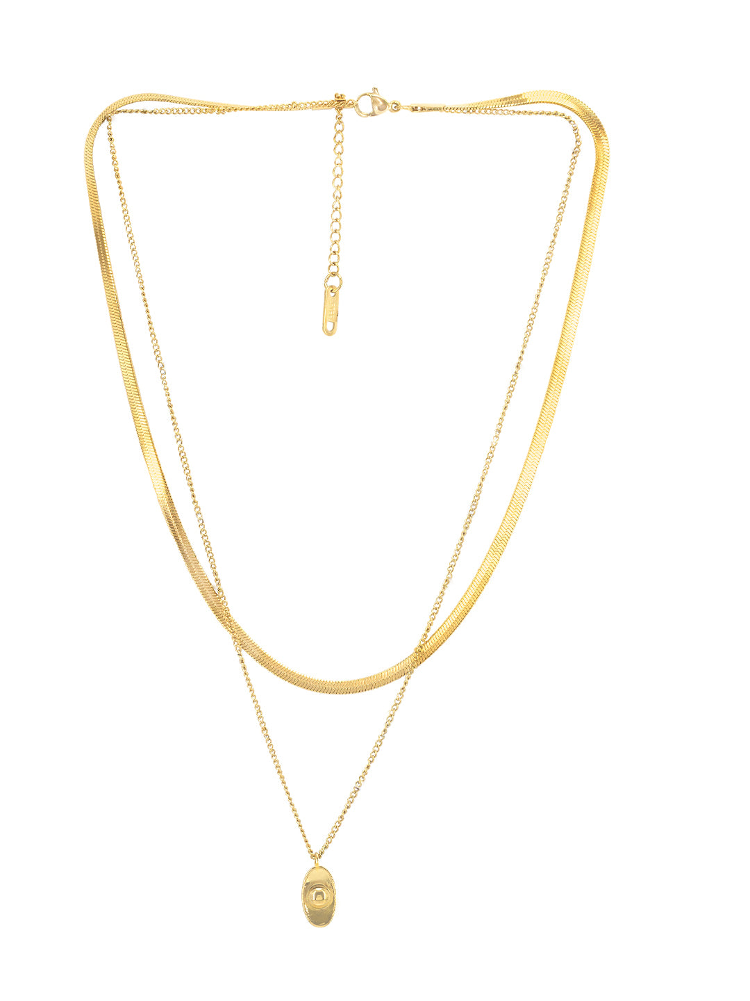 Double Layered Trendy Boat Chain Necklace