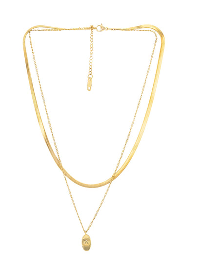 Double Layered Trendy Boat Chain Necklace