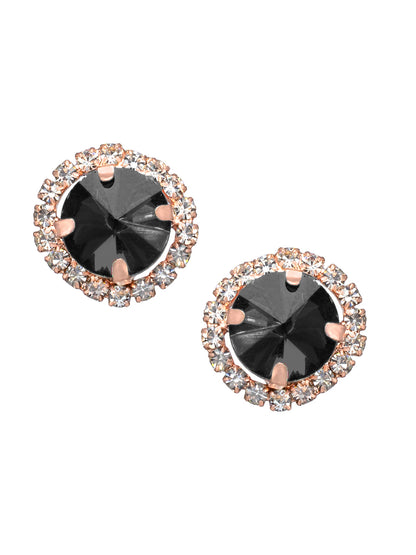 Black Floral Jewellery Set