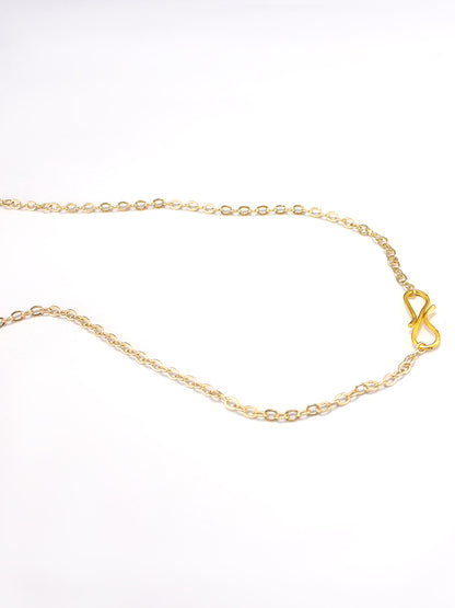 Gold-Plated Stainless-Steel Pendant with Chain