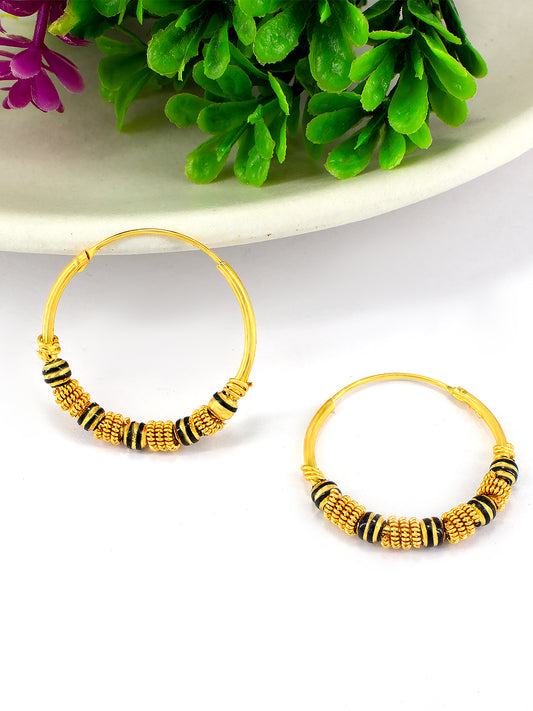Circular Beaded Hoop Earrings