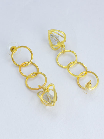 Circular Bead Drop Earrings