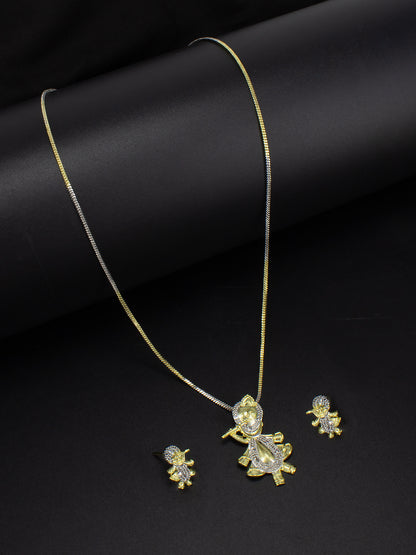 Shree Krishna AD Pendant Set