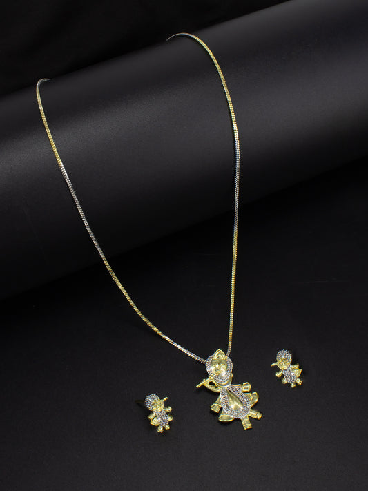 Shree Krishna AD Pendant Set