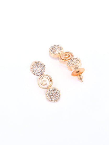 Rose Gold Plated American Diamond Jewellery Set