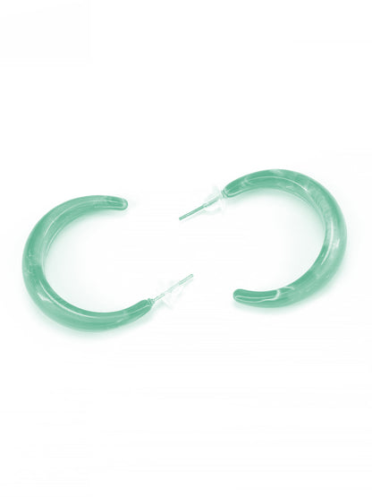 Mint Green Half Hoop Earrings
