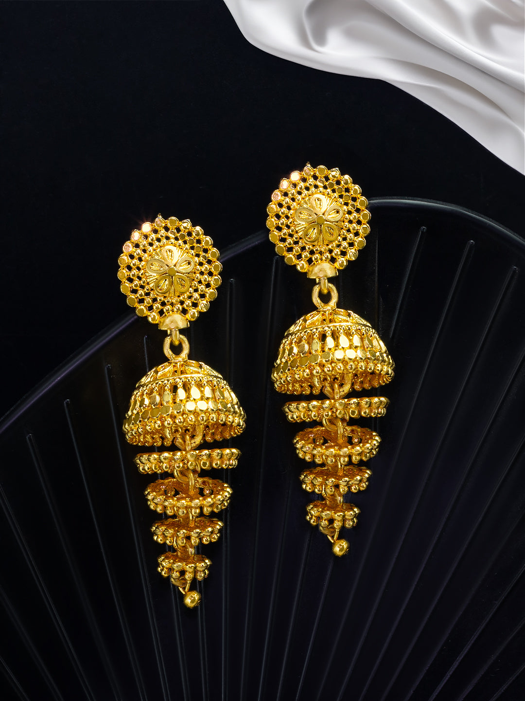 Floral Trendy Spiral Jhumka Earrings