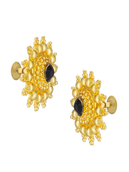 Gold Plated Floral Stud Earrings