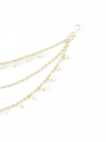 Bahubali Ear Chain 3 Layered
