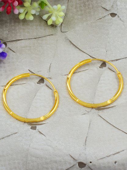 Gold Plated Circular Hoop Earrings