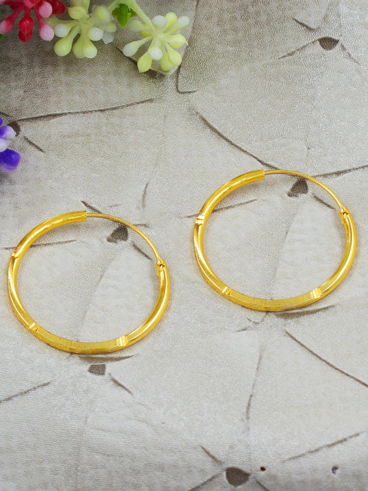 Gold Plated Circular Hoop Earrings