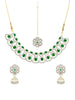 Green Floral Jewellery Set