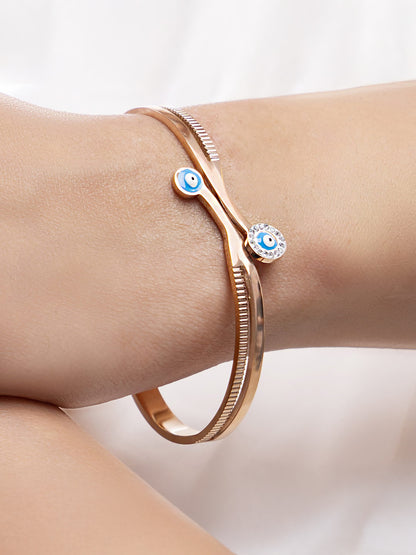 Anti Tarnish Evil Eye Openable Bracelet