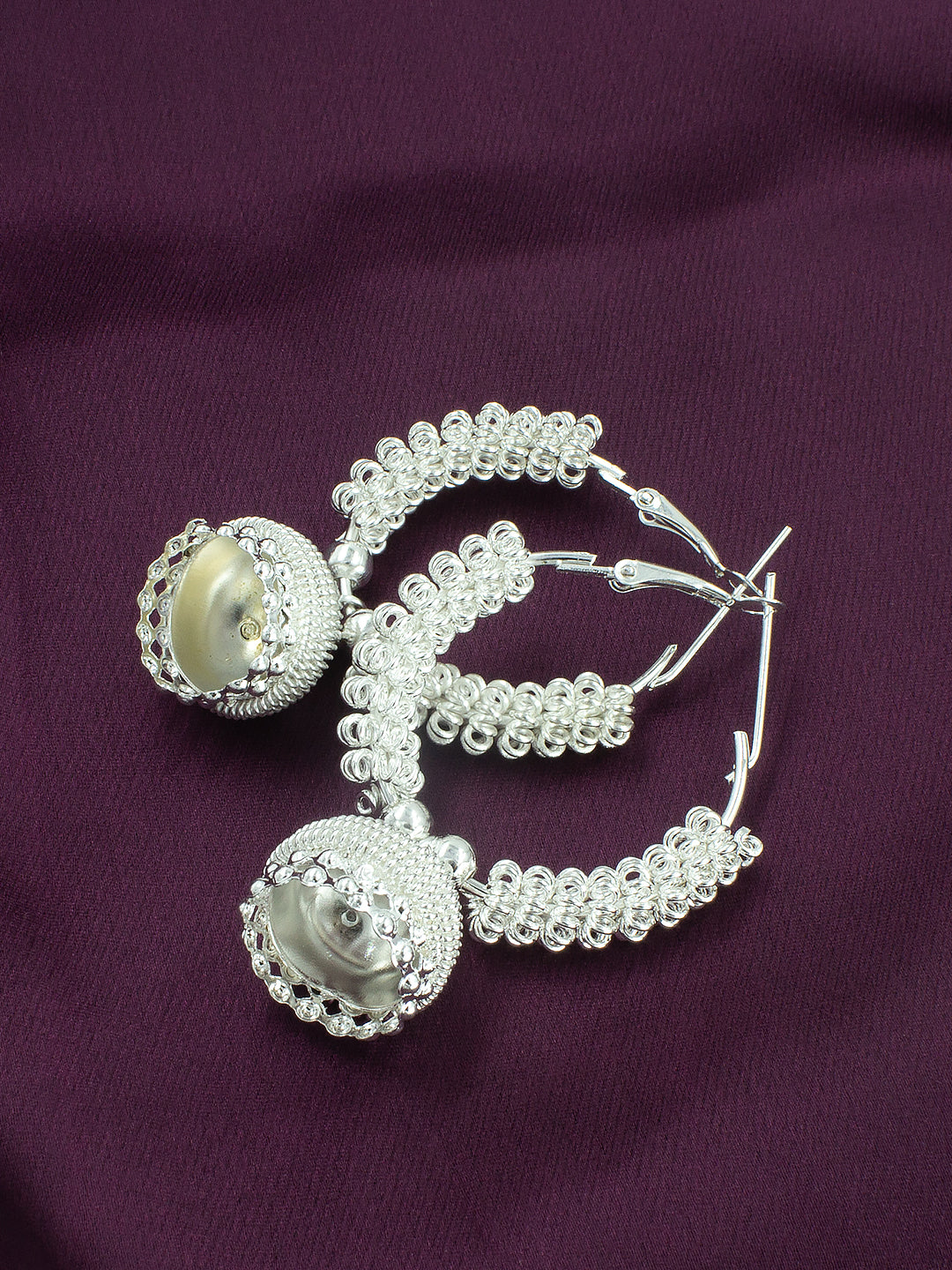 Mesh Hoop Jhumka Earrings