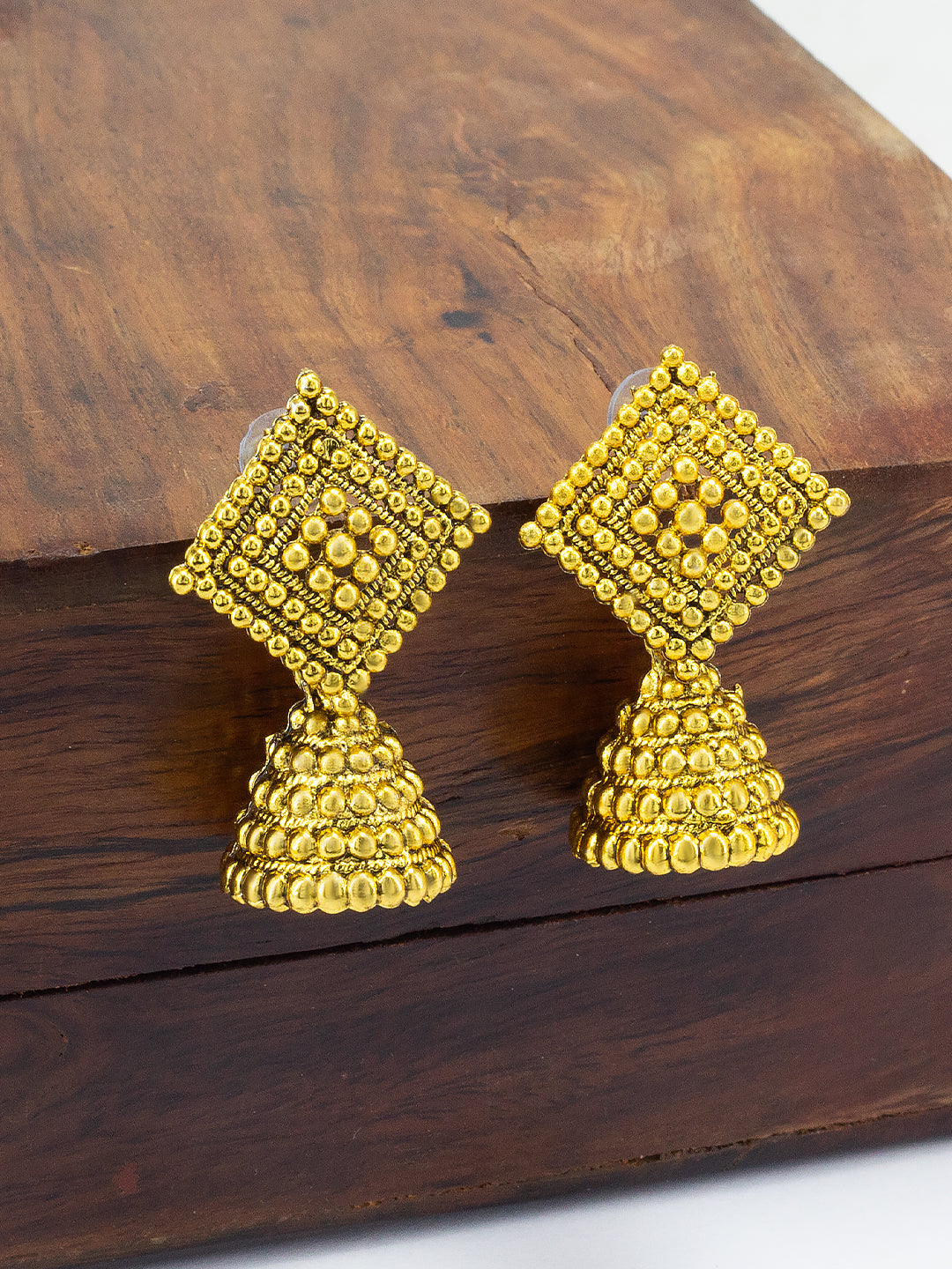 Square Jhumka Earrings