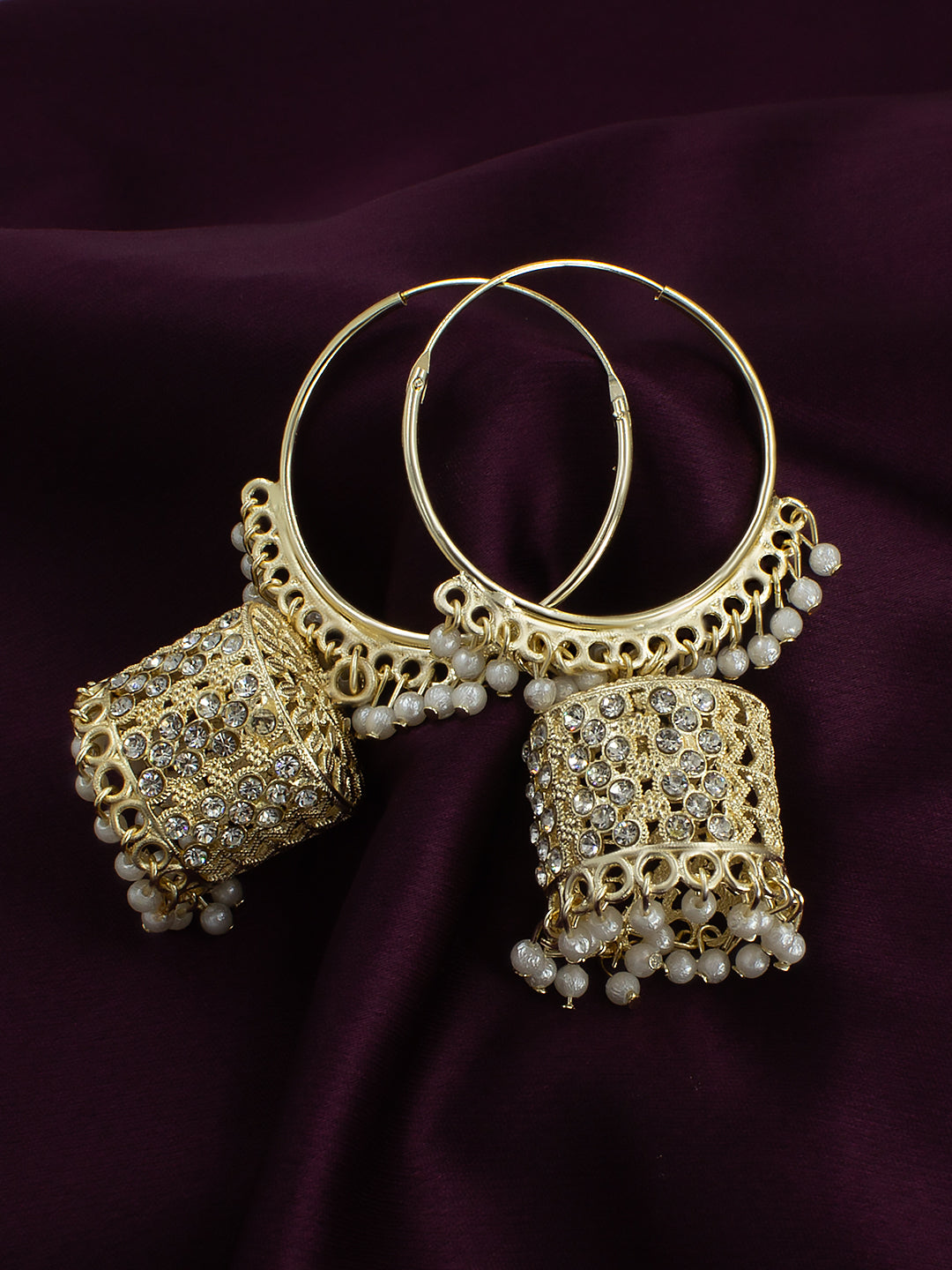 Pack of 3 Hoop Jhumka Earrings