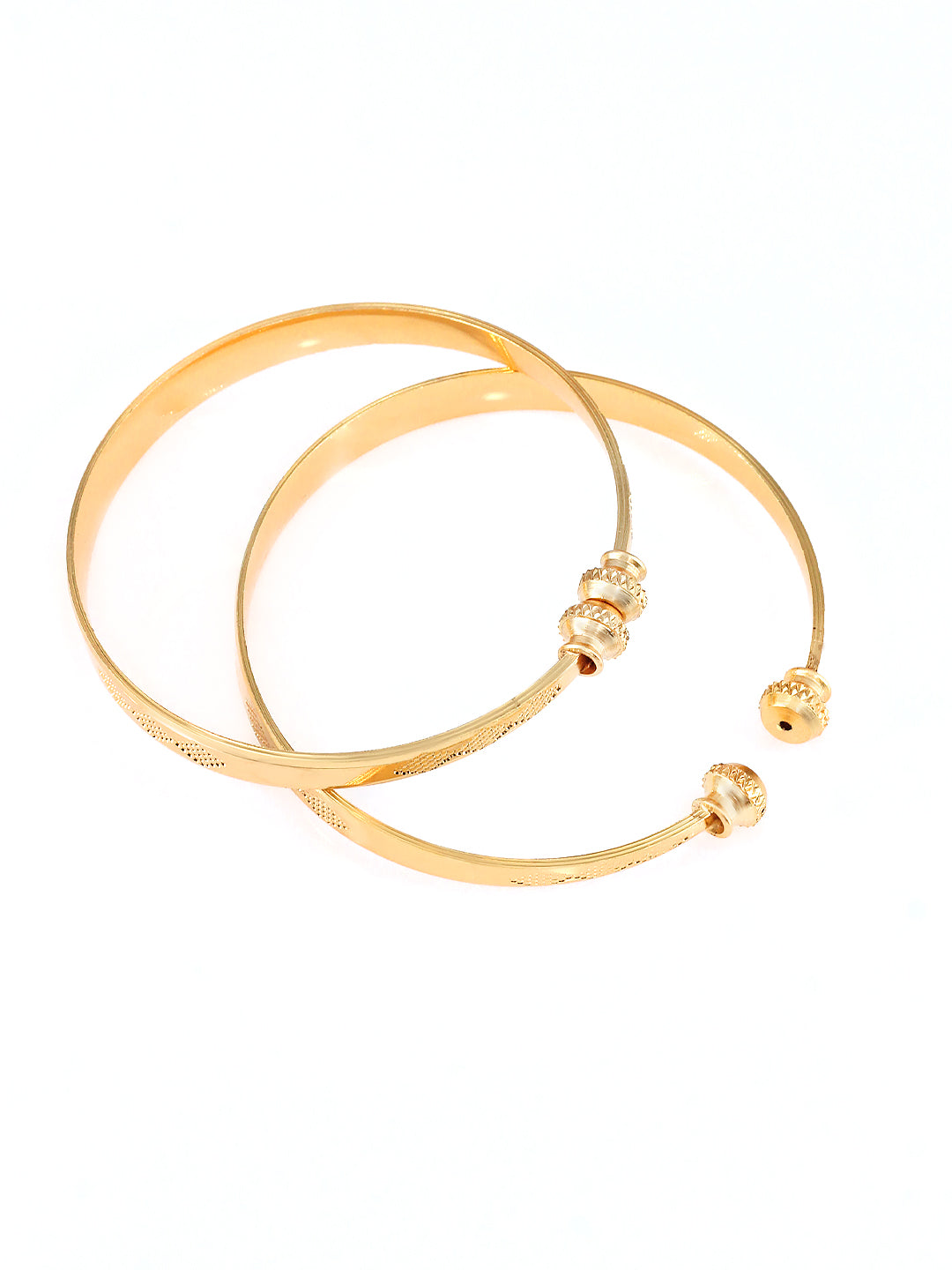 Set Of 2 Kada Style Adjustable Bangles
