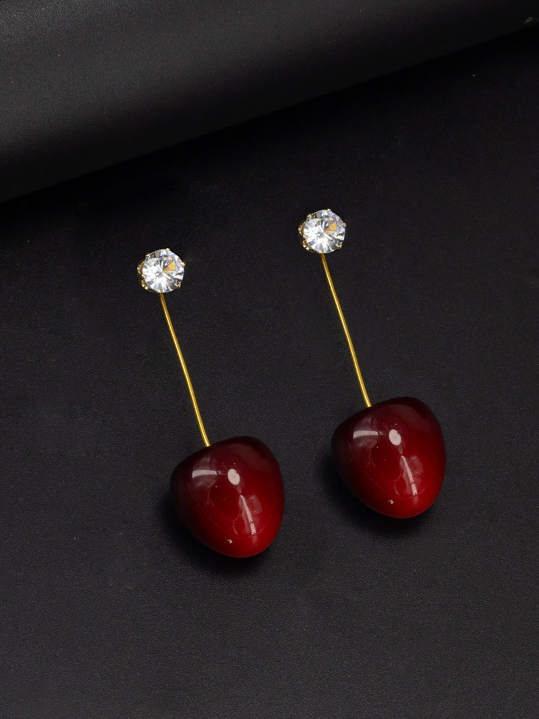 Red Cherry Drop Earrings