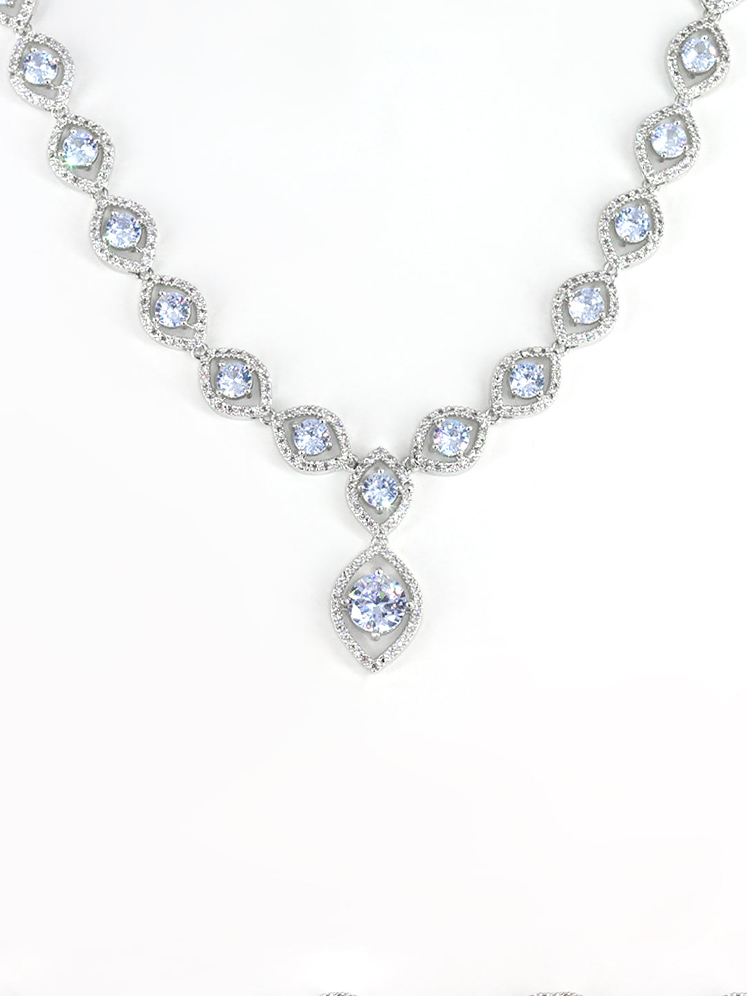 American Diamond Long Jewellery Set