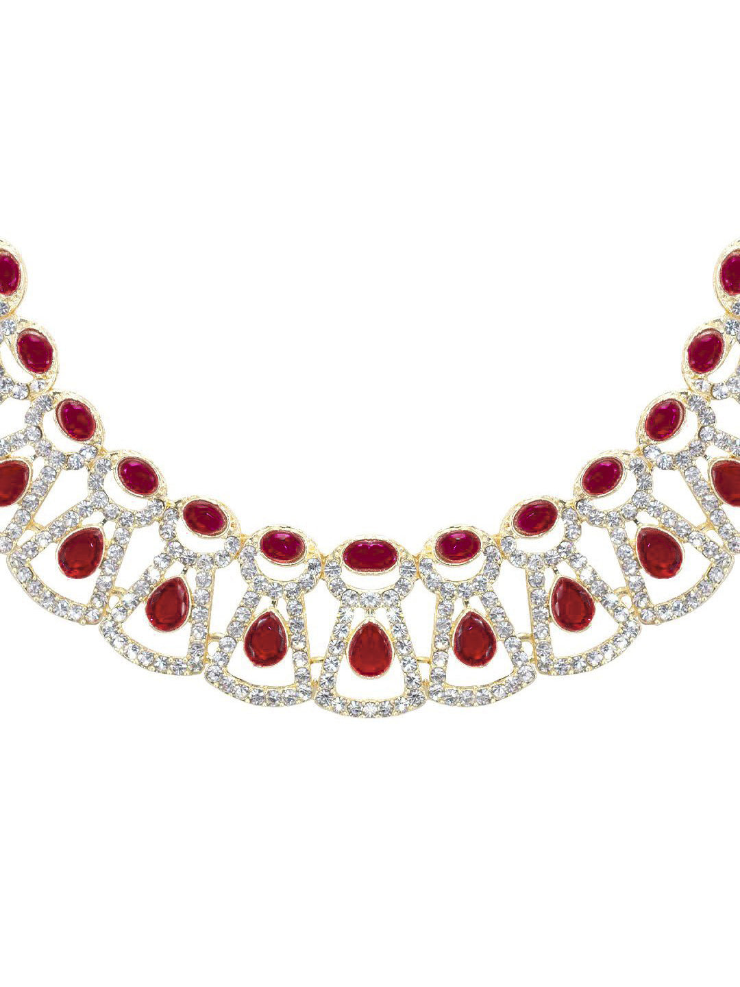 Red Floral Jewellery Set