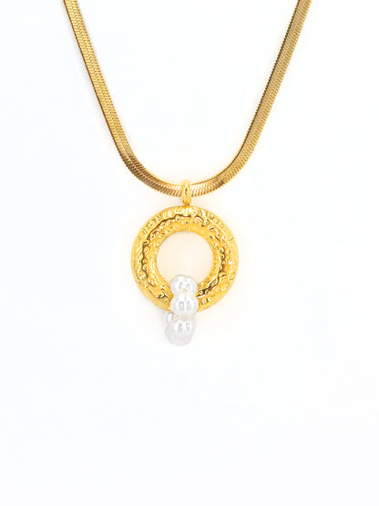 Stainless-Steel Trendy Flat Chain Jewellery Set