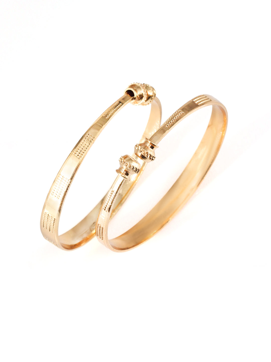 Set Of 2 Kada Style Adjustable Bangles