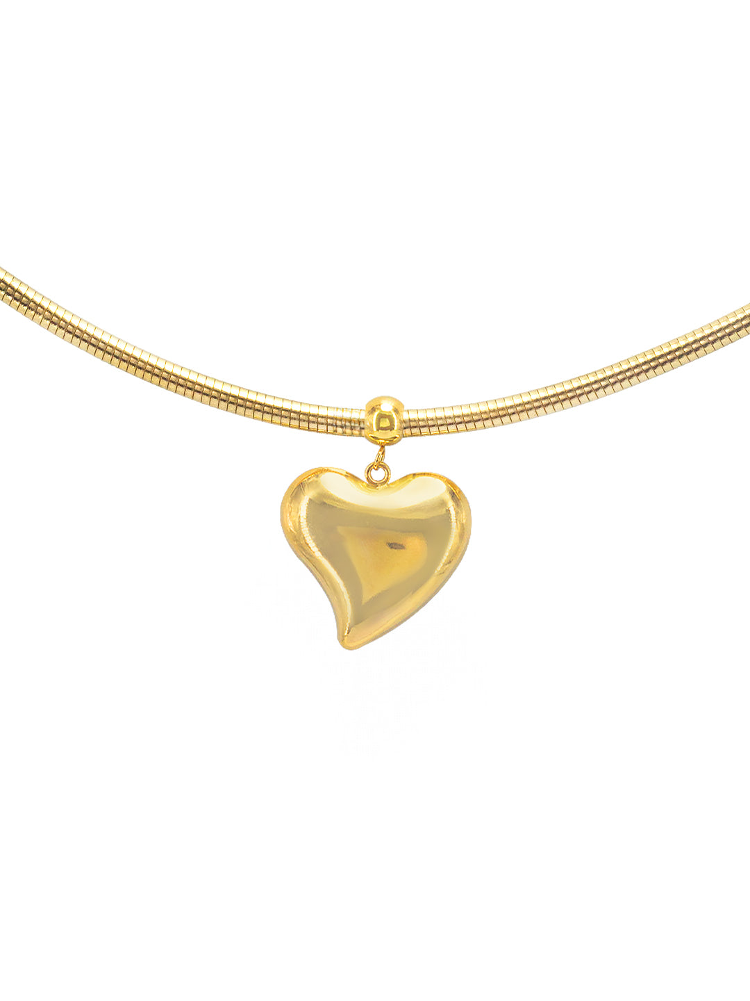 Anti Tarnish Trendy Stainless Steel Heart Hasli Choker Necklace