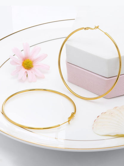 Gold Plated Big Hoop Earrings