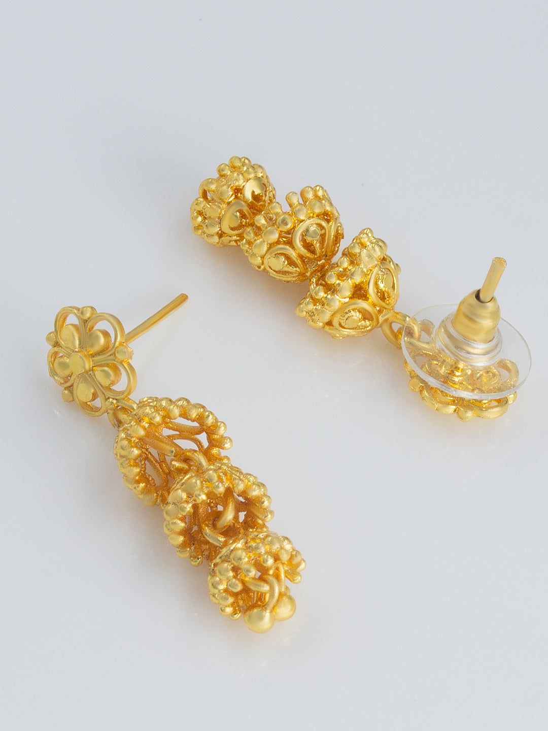 Floral Multi Layered Jhumka Earrings