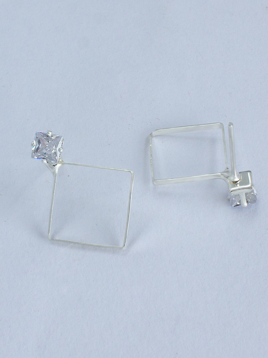 Square Artificial Stone Stud Earrings