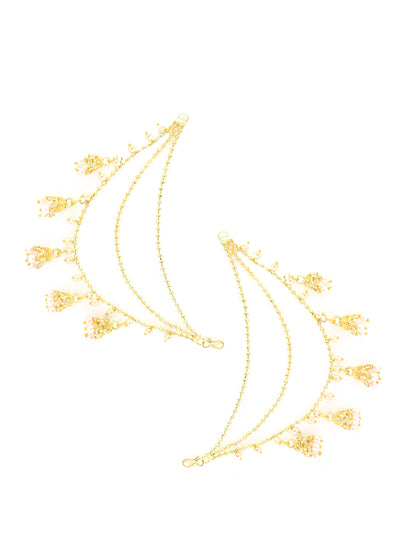 Bahubali Jhumki Ear Chain 3 Layered